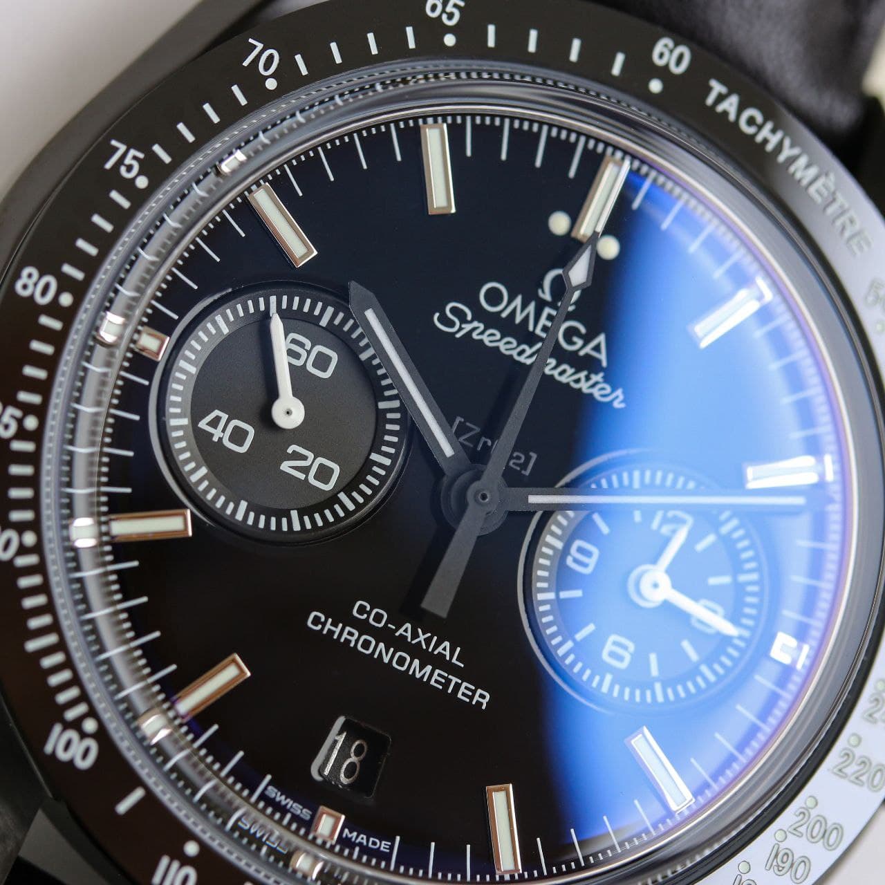 Omega Sp Black Leather Strapeedmaster