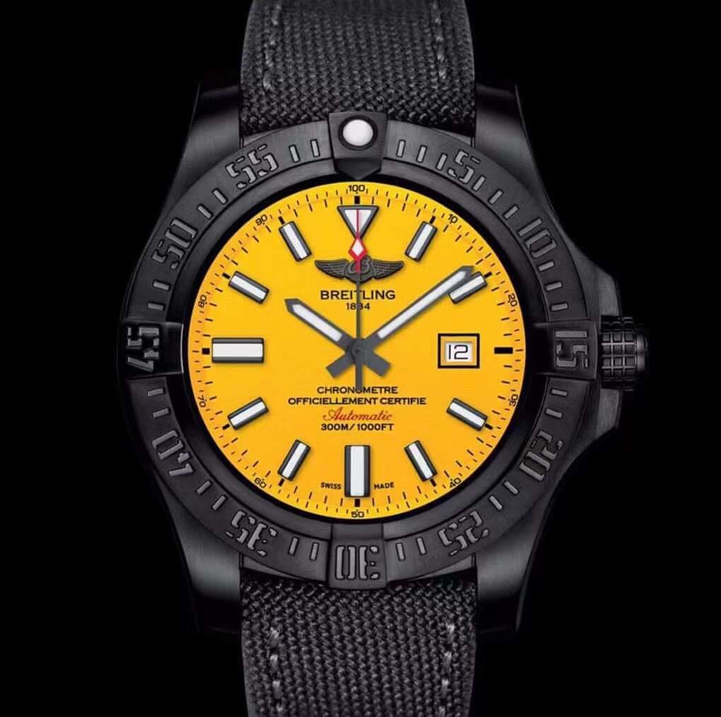 Breitling Avenger Blackbird 44 Yellow Dial